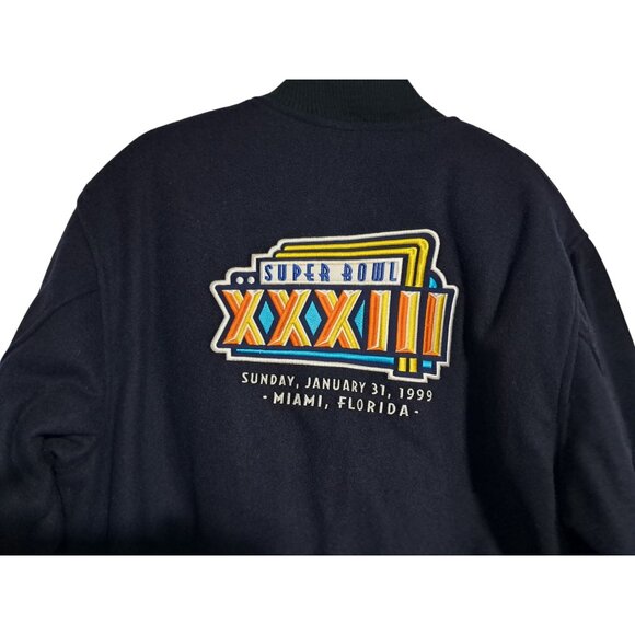 Rare 1999 Miller Lite Super Bowl XXXIII Varsity Jacket Chicago Exclusive Promo A - Picture 7 of 11